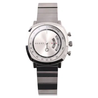 Pre-owned Gucci Grip Chronograph Stainless Steel Watch 40mm In Multi