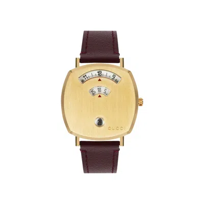 Pre-owned Gucci Grip Leather Watch 'gold' | Women's Size Onesize