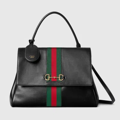 Gucci Paparazzo Large Top Handle Bag In Black