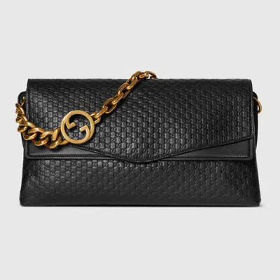 Gucci Large Shoulder Bag With Chain In Black