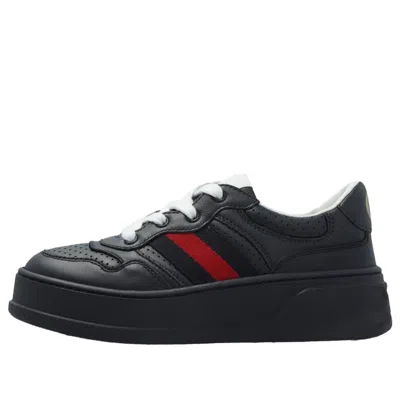 Gucci (gs)  Web 'dark Blue Leather' In Black