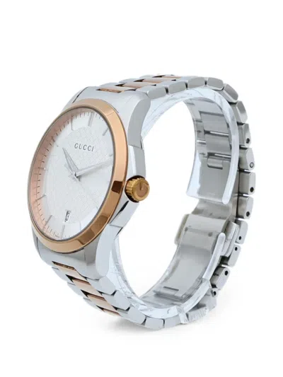 Pre-owned Gucci G-timeless 38mm Watch In White