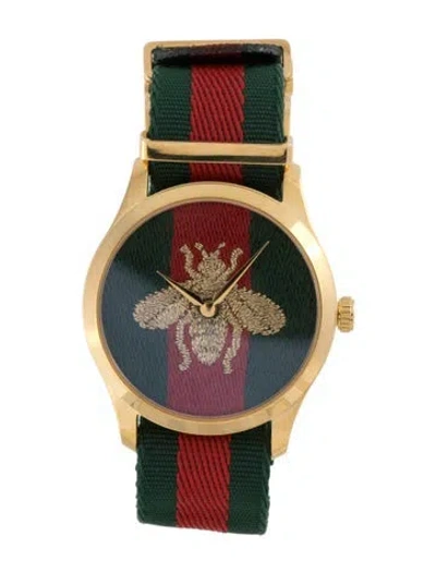 Pre-owned Gucci G-timeless Le Marché Des Merveilles Watch In Multicolor
