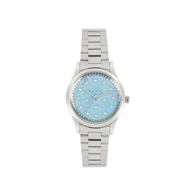 Pre-owned Gucci G-timeless Turquoise Stone Bracelet Watch 'stainless Steel' | Silver | Women's Size Onesize