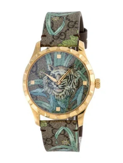 Pre-owned Gucci G-timeless Watch In Multi