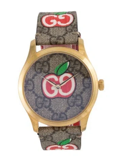 Pre-owned Gucci G-timeless Watch In Multicolor