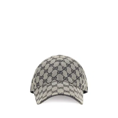 Gucci Gu8757334hbks4068bb Gg Canvas Baseball Cap In Gray