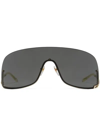 Gucci Oversize-frame Sunglasses In Gold