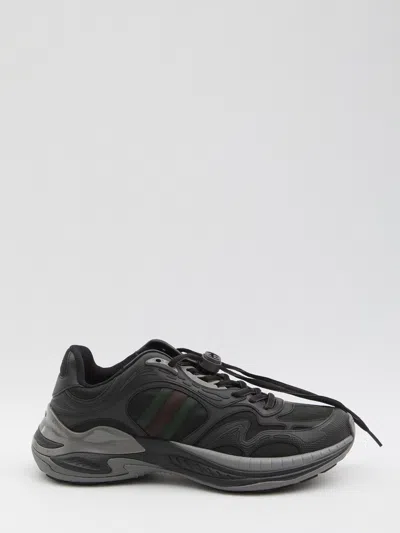 Gucci 2.0 Sneakers With Padded Web Ribbon In Gray