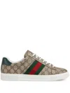 Gucci Ace Sneakers In Brown