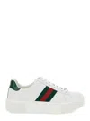 Gucci White Leather Ace Sneakers In White