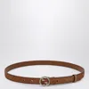 Gucci Interlocking G Leather Belt In Brown