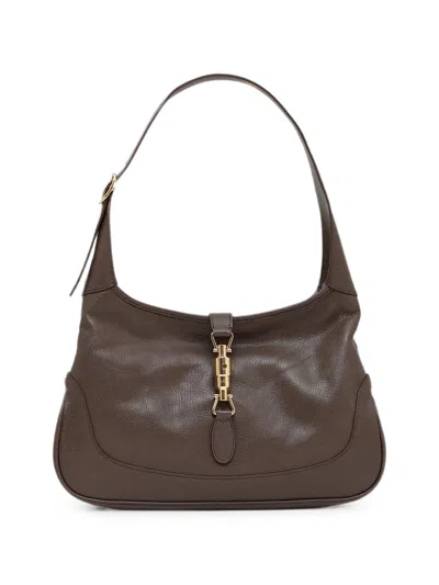 Gucci Jackie 1961 Grainy Leather Shoulder Bag In Brown
