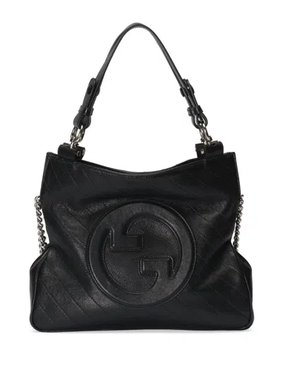 Gucci Blondie Leather Tote In Black