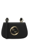 Gucci Leather Blondie Crossbody Bag With Adjustable Strap In Black