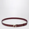Gucci Blondie Rosso Ancora Leather Belt Women In Red