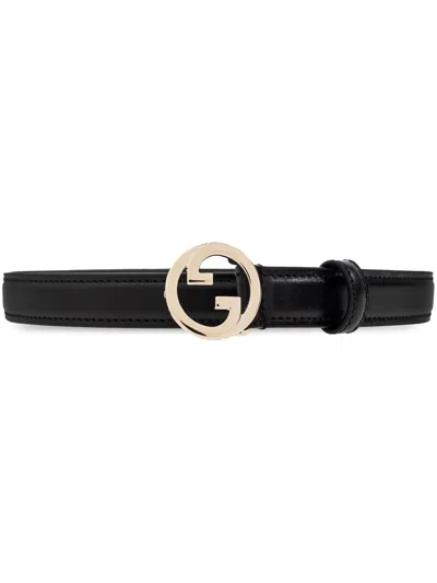 Gucci Blondie Thin Belt In Black