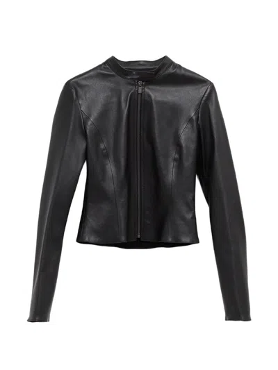 Gucci Bomber Leather Jacket Oversized Black