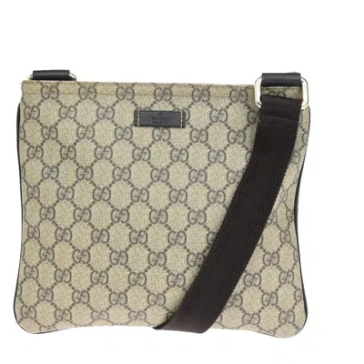 Gucci Brown Canvas Shoulder Bag () In Neutral