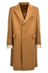 Gucci Beige Single-breasted Coat In Brown