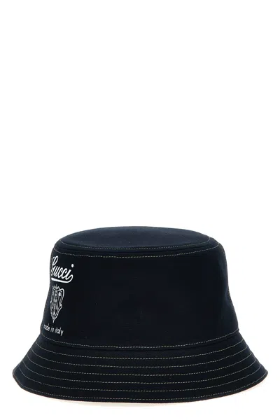GUCCI GUCCI GUCCI COAT OF ARMS BUCKET HAT