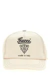 Gucci Coat Of Arms Cap Hats White In Neutral
