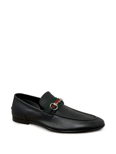 Gucci Como Leather Loafers In Black
