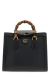 Gucci Diana Mini Leather Tote Bag In Black
