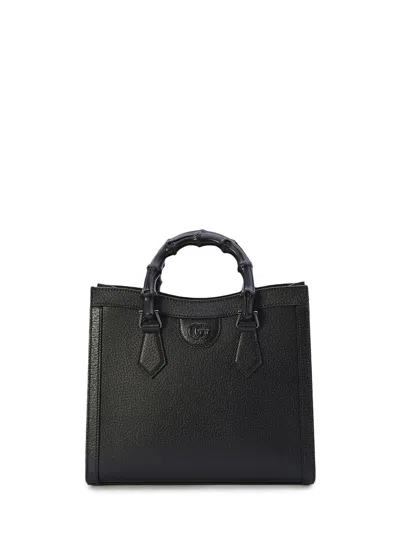 Gucci Diana Small Leather Tote In Black