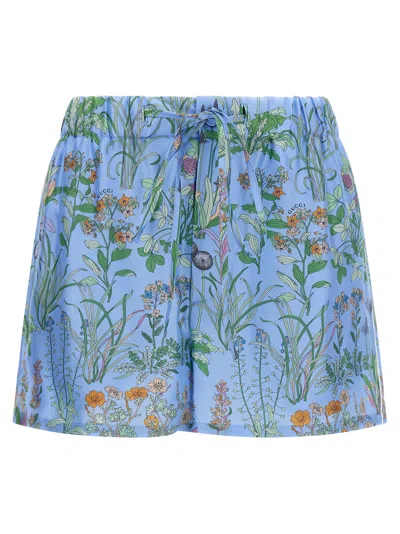 Gucci ' Flora' Shorts In Blue