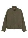 Gucci Forest Green Gg Canvas Bomber Jacket In Brown