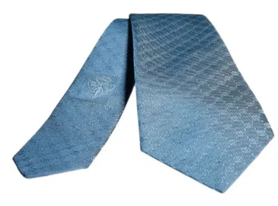 Gucci Interlocking G Silk Jacquard Tie In Blue