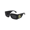Gucci Oversized Rectangular Acetate Sunglasses In Black