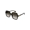 Gucci Gg1072sa 002 Oversized Square Sunglasses With Mini Running In Brown