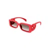 Gucci Eyewear Rectangle Frame Sunglasses In Red