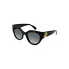 Gucci Gg1408s 001 Butterfly Sunglasses In Black
