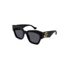 Gucci Monogram Acetate Square Sunglasses In Black