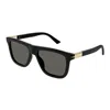 Gucci Men's Web Ingot Gg1502s 54mm Square Sunglasses