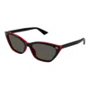 Gucci Grey Cat Eye Ladies Sunglasses Gg1815s 003 58 In Black
