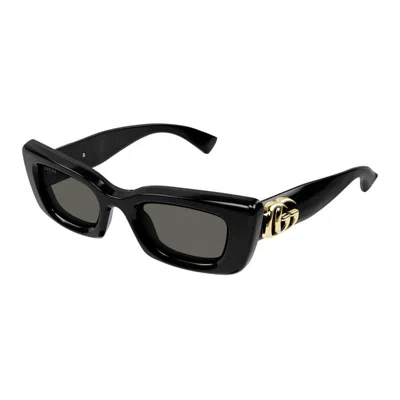 Gucci Grey Cat Eye Ladies Sunglasses Gg1827s 001 49 In Black