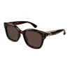 Gucci Brown Gradient Square Ladies Sunglasses Gg1338s 003 54 In Brown