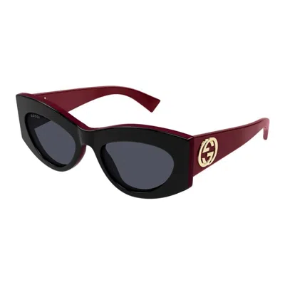 Gucci Grey Cat Eye Ladies Sunglasses Gg1843s 006 53 In Black