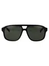 Gucci Black-black-grey Injectate Sunglasses In Black