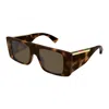 Gucci Rectangular Frame Sunglasses In Brown