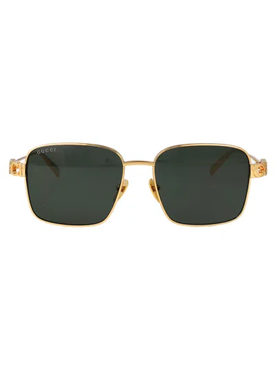 Gucci Squared Sunglasses Gg1937 S 001 In Gold