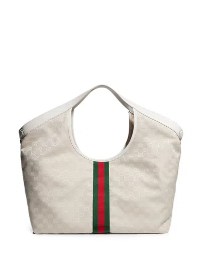 Gucci Giglio Large Tote Bag In White