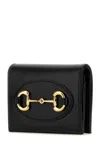 Gucci Horsebit 1955 Small Leather Flap-over Wallet In Black
