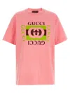 Gucci Logo-printed Short-sleeved T-shirt In Pink