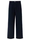 Gucci Blue Cotton Pants In Blue