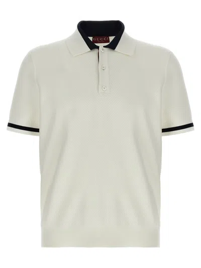 GUCCI GUCCI GUCCI INTARSIA POLO SHIRT
